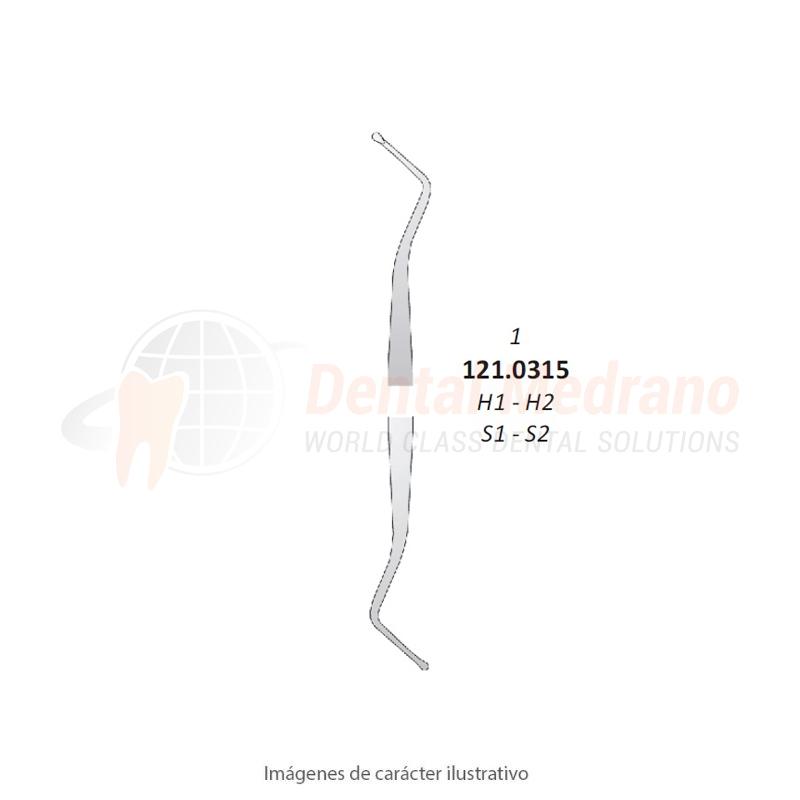 Excavador doble No.1 Medis 121-0315 H1 mango anato