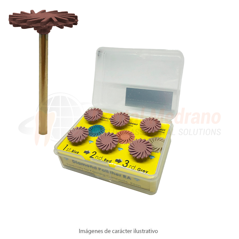 Pulidor CA Diamant Fino Disco 14x2mm Rosa