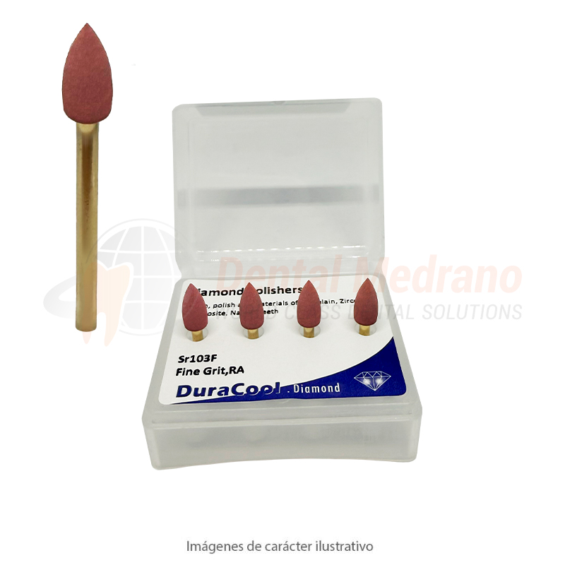 Pulidor CA Diamant Fino Punta 10x5mm Rosa