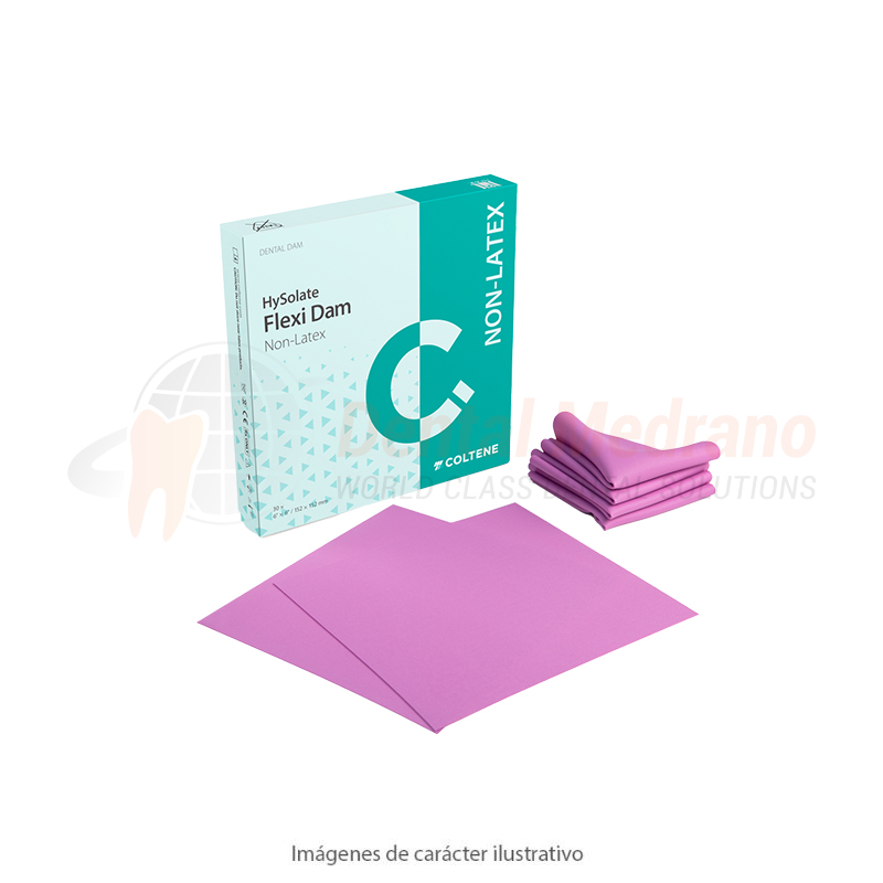 GOMA DIQUE FLEXIDAM 6×6 NO-LATEX x30- Coltene