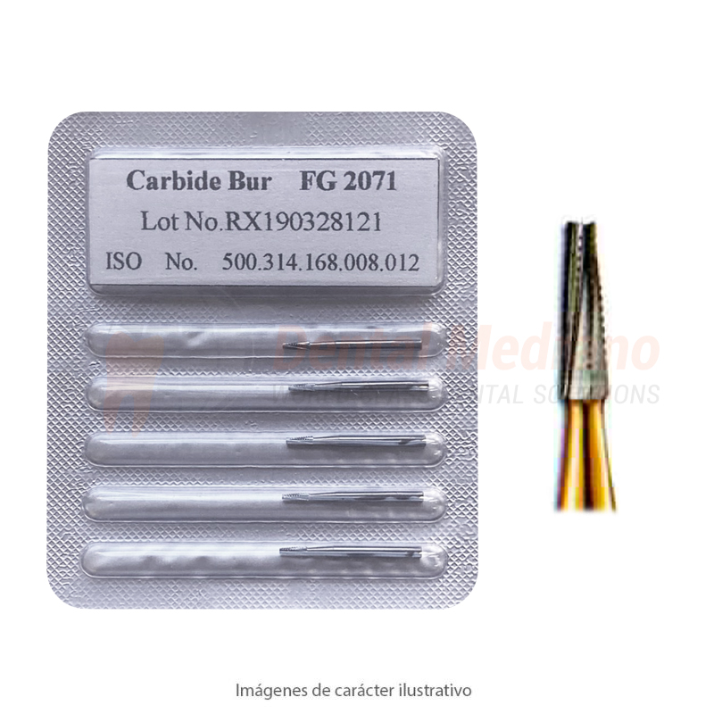 Fresa corte corona FG2071 conica plana microdentad