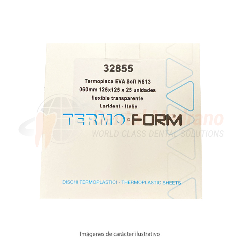 Termoplaca EVA Soft 612 1mm040 125×125 x25 transp