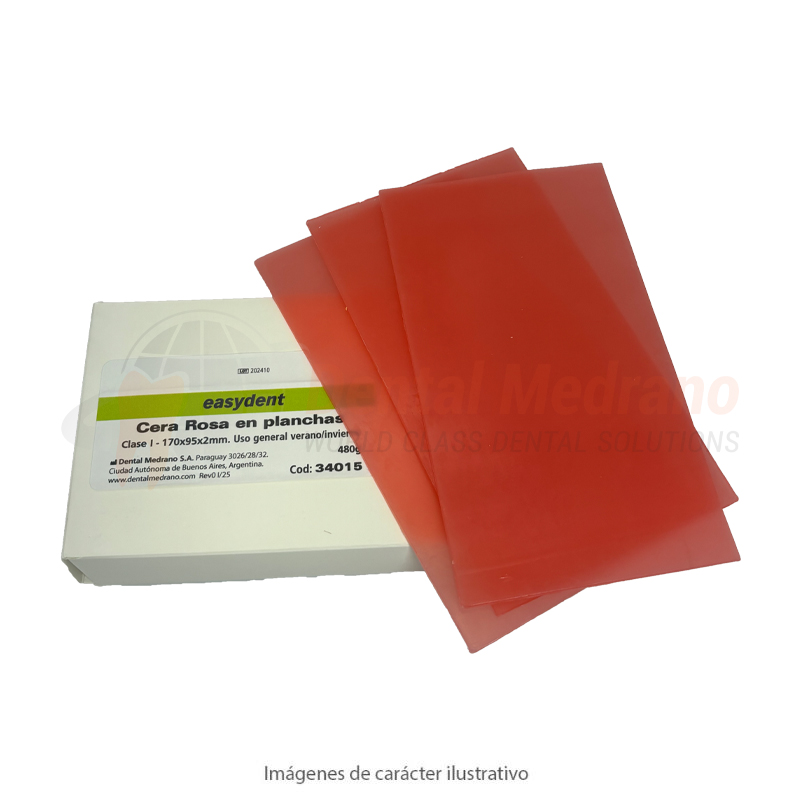 Cera Rosa Ver/Inv planchas 480g Clase I 170x95x2mm