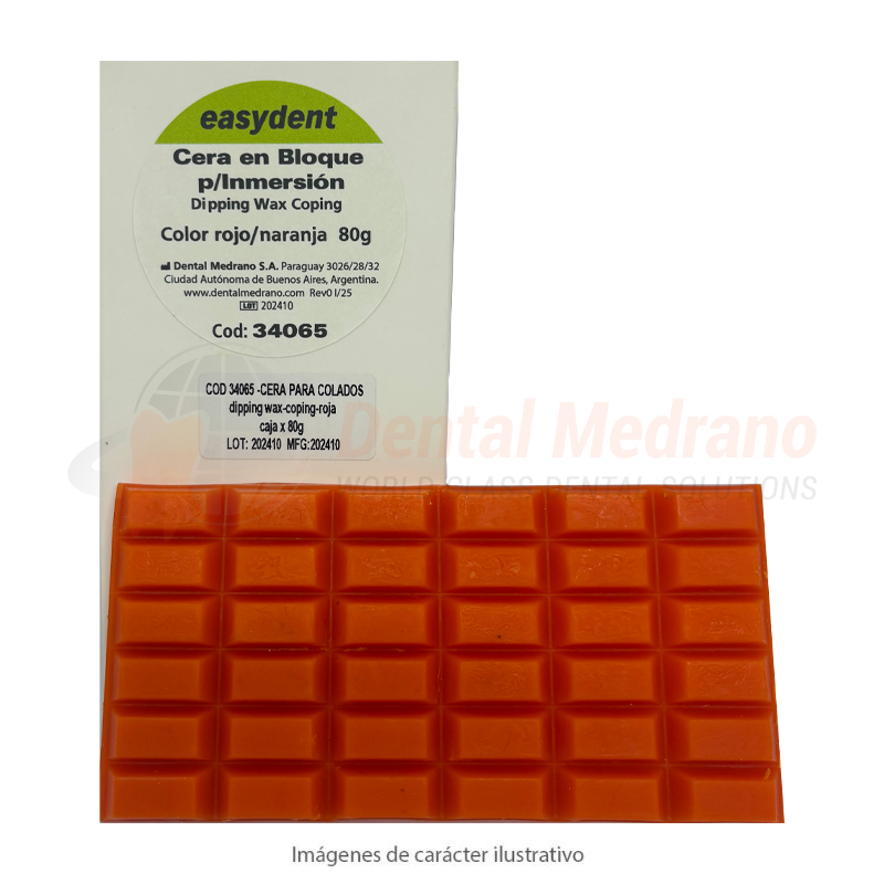 Cera Bloque Dipping Wax Coping Inmersion roja 80g