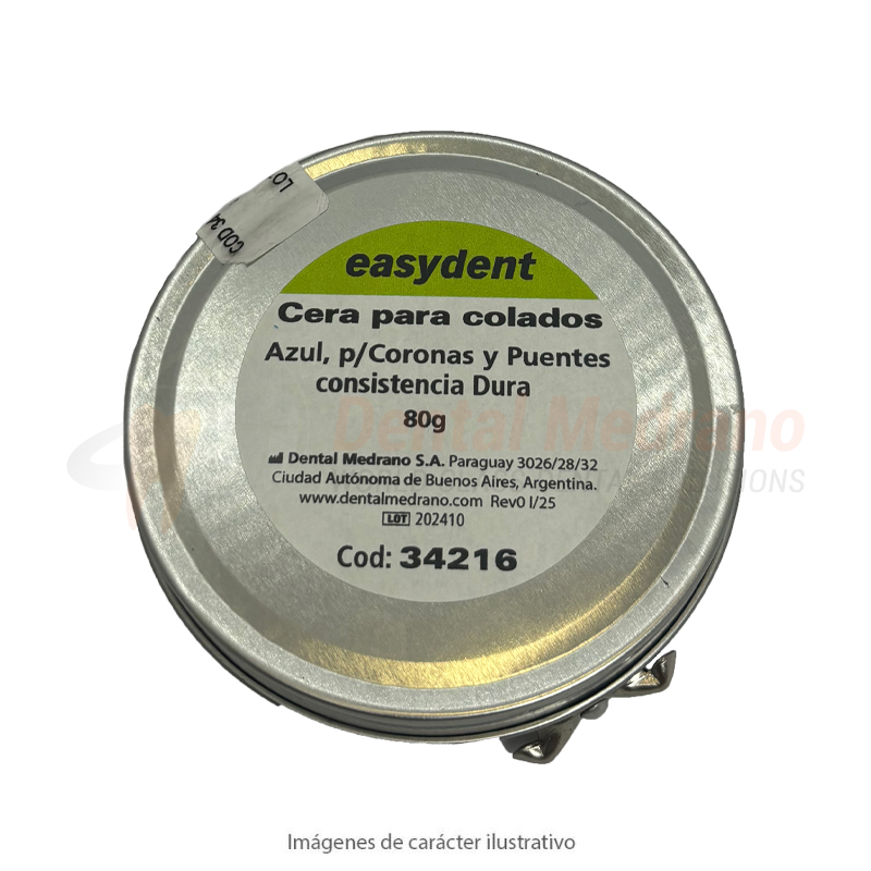 Cera colados Lata azul 80gr dura para coronas y pu