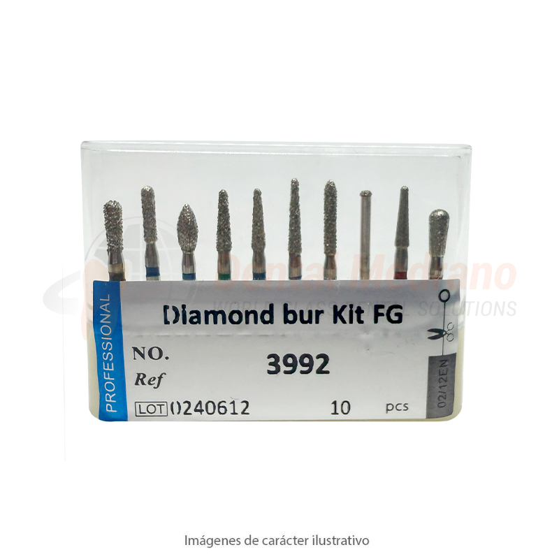 Diamante FG Kit x10 C+B Protesis p/Posteriores