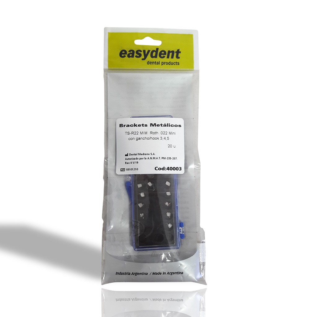 BRACKET metal Roth.022 MINI Malla80 Easydent Extra - Imagen 3