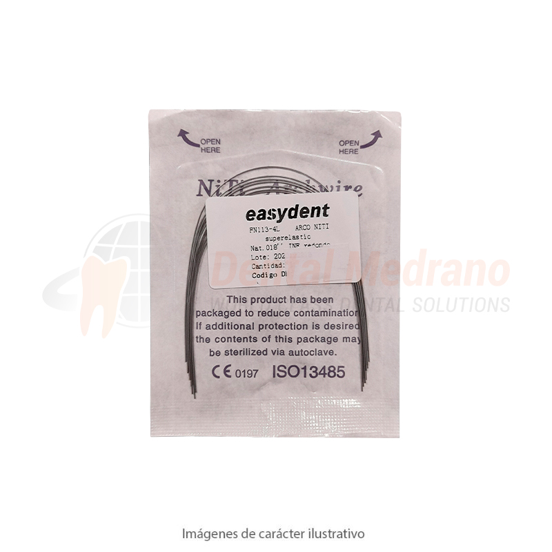 ARCO NITI TERMOACTIVADO NAT 017×025 RECTANG SUPx10