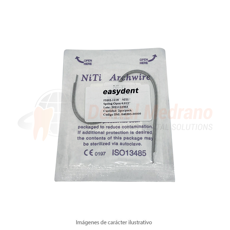 RESORTE NITI abierto 0.012 180mm x2