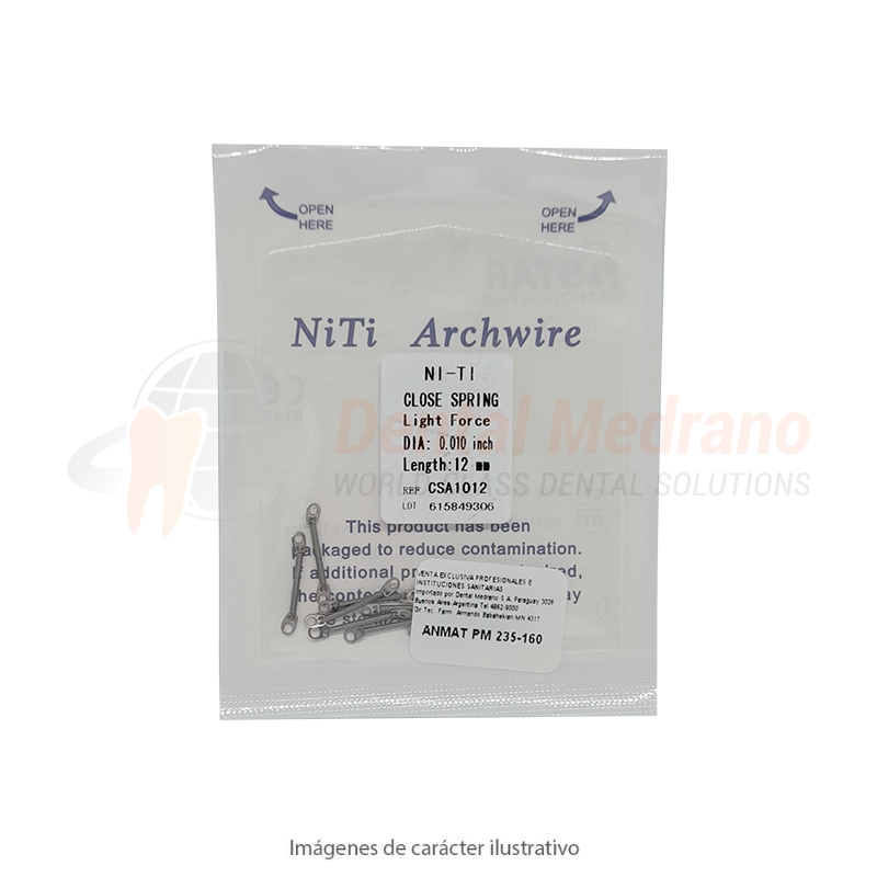 RESORTE NITI cerrado 0.010 12MM x10