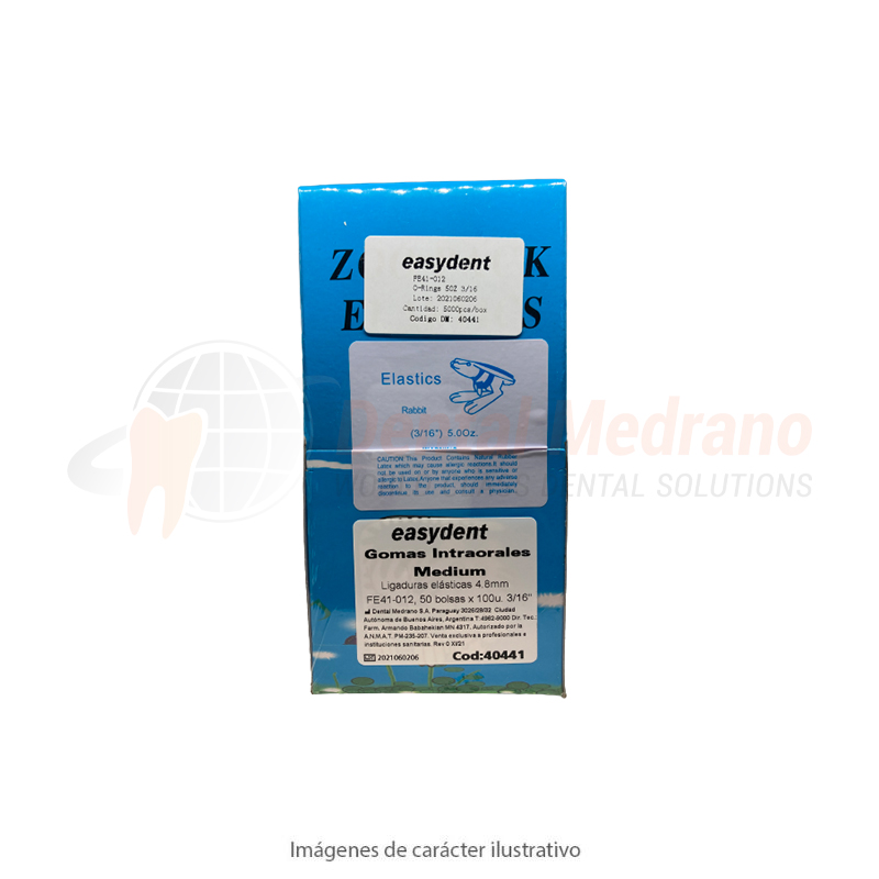 Gomas Intraoral Medium 4.8mm 1 bolsa x100u