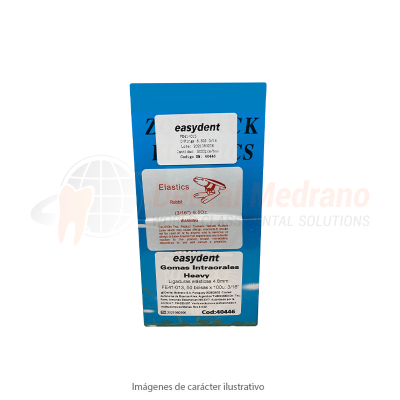 Gomas Intraoral Heavy 4.8mm 1 bolsa x100