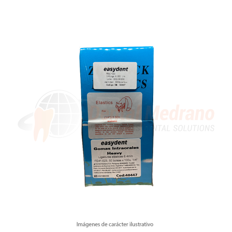 Gomas Intraoral Heavy 6.4mm 1 bolsa x100