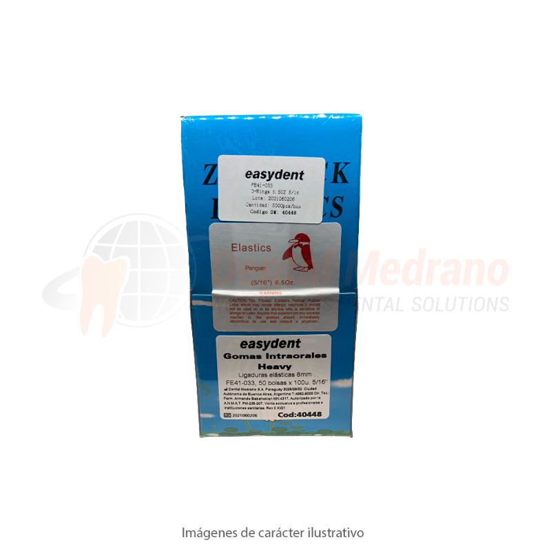 Gomas Intraoral Heavy 8mm 1 bolsa x100