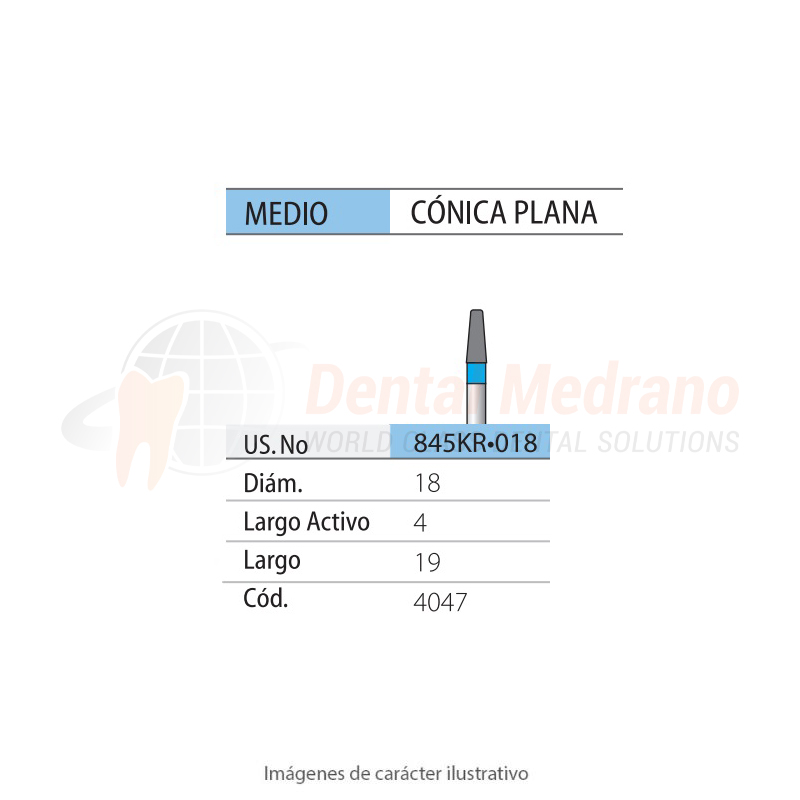 DIAMANTE FG 845KR/018 Conic.Plana Roma-Anillo Azul