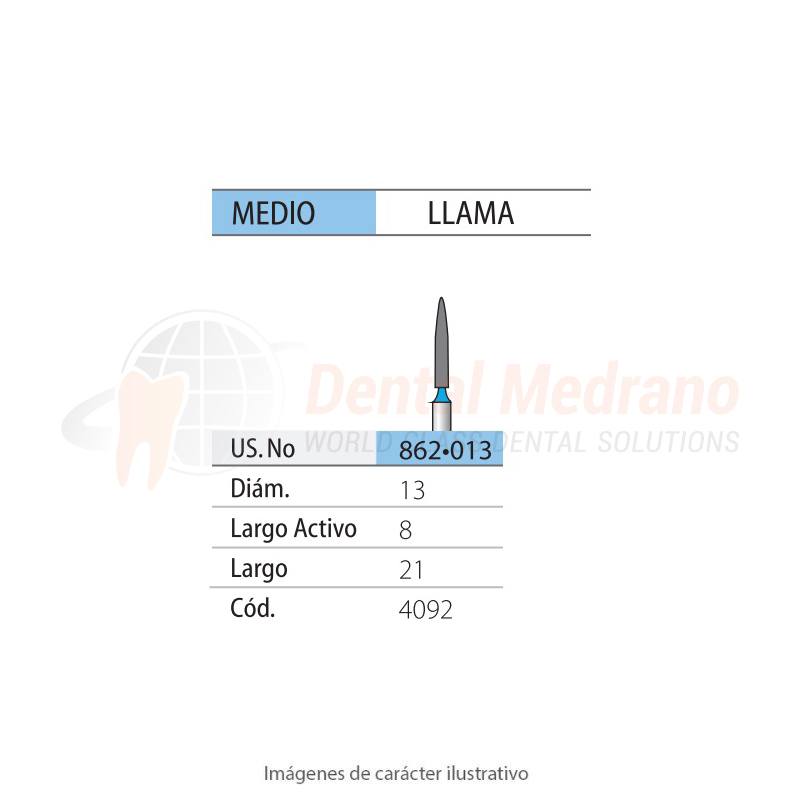 DIAMANTE FG 862/013 Llama- Anillo Azul-Grano Medio