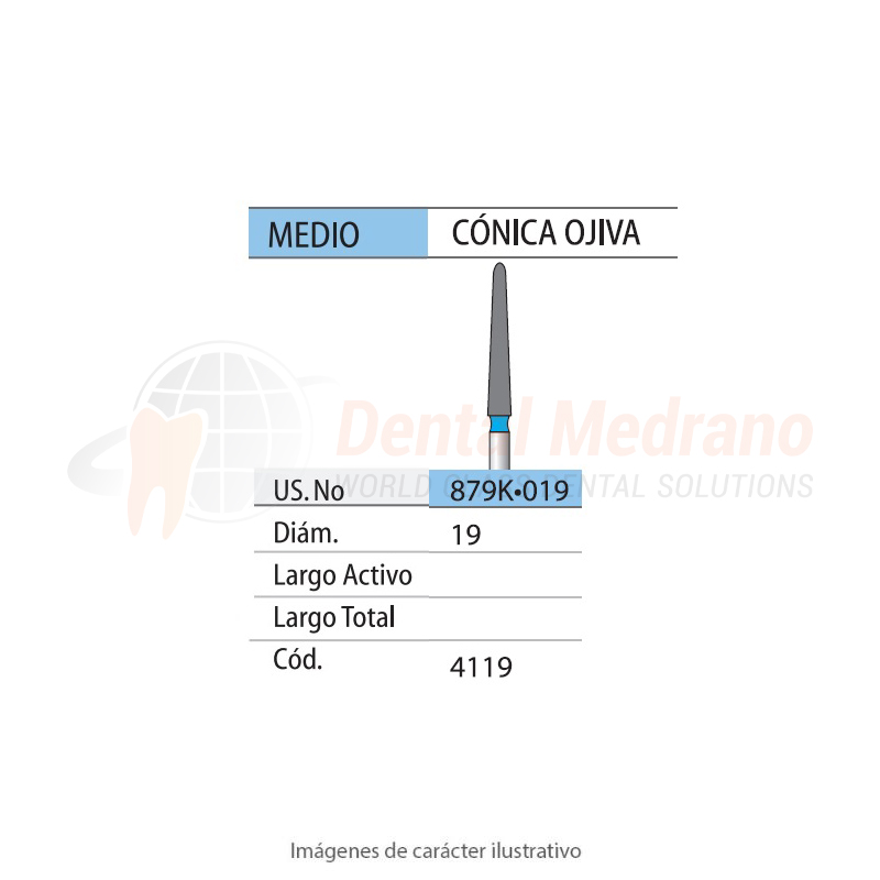 DIAMANTE FG 879K/019 Cónica Ojival- Anillo Azul