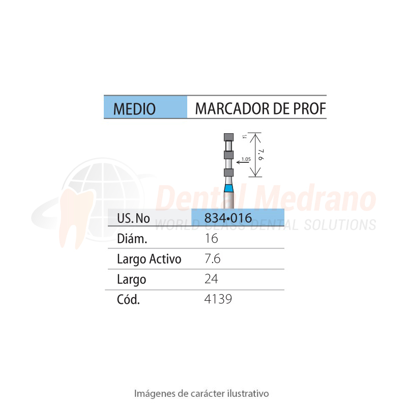 DIAMANTE FG 834/016 Marcador Profund.- Anillo Azul