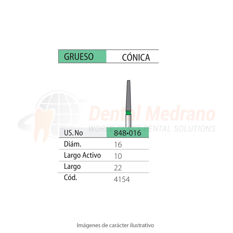 DIAMANTE FG 848/016 Cónica-Anillo Verde-Grueso