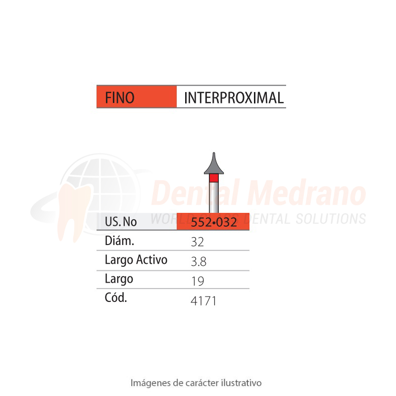 DIAMANTE FG 820/031F Interproximal-Anillo RojoFino