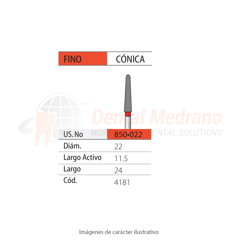 DIAMANTE FG 850/022F Cónica Roma-Anillo Rojo-Fino