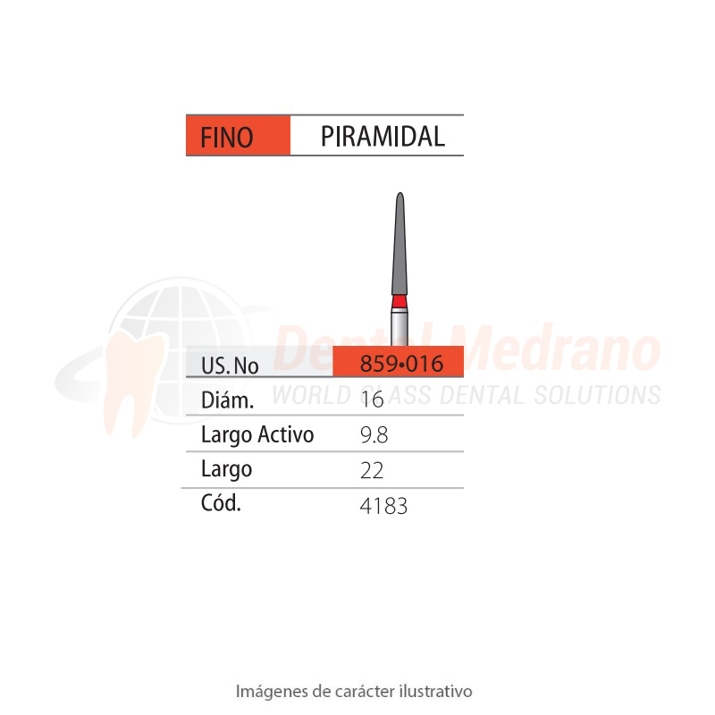 DIAMANTE FG 859/016F Piramidal-Anillo Rojo-Fino