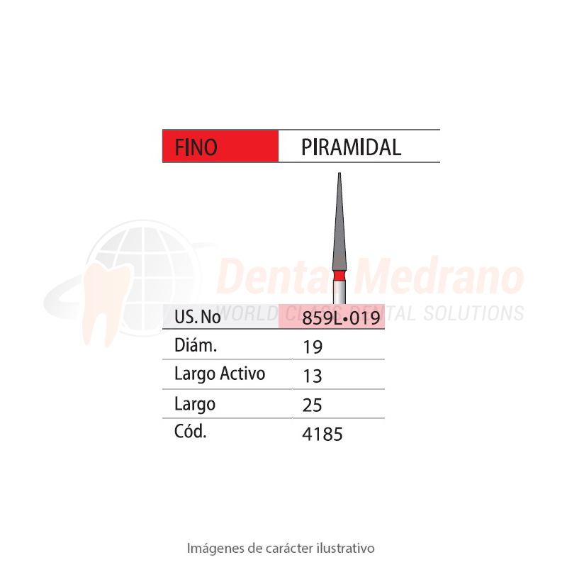 DIAMANTE FG 859/018F Piramidal-Anillo Rojo-Fino
