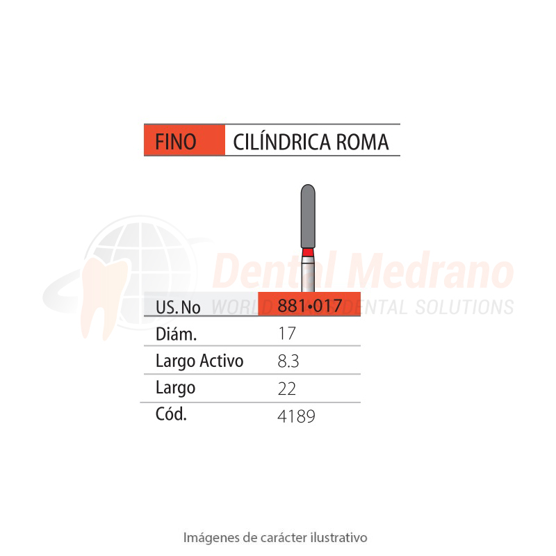 DIAMANTE FG 881/017F Cilínd. Roma-Anillo Rojo-Fino