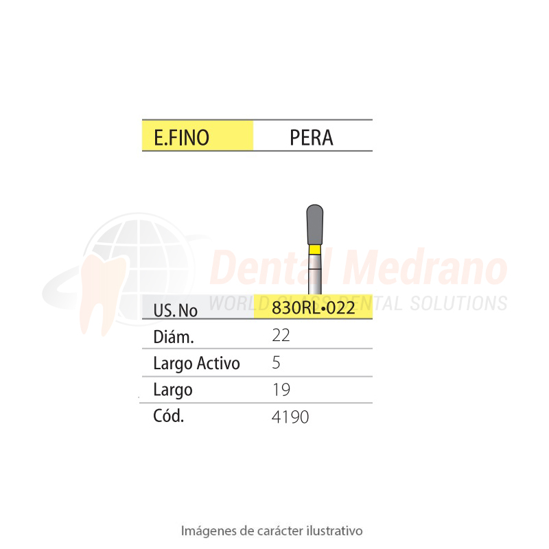 DIAMANTE FG 830RL/022EF Pera- Extra Fino- Amarillo
