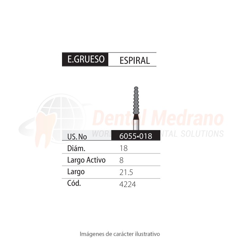 DIAMANTE FG 6055/018 Espiral – Negro- X Grueso