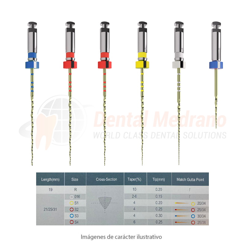LIMAS D-Files Shaper Gold CM x6 25mm