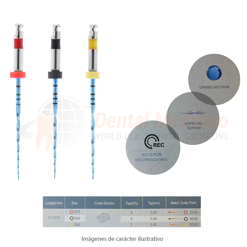 LIMAS Only One File reciprocante NiTi Azul x6