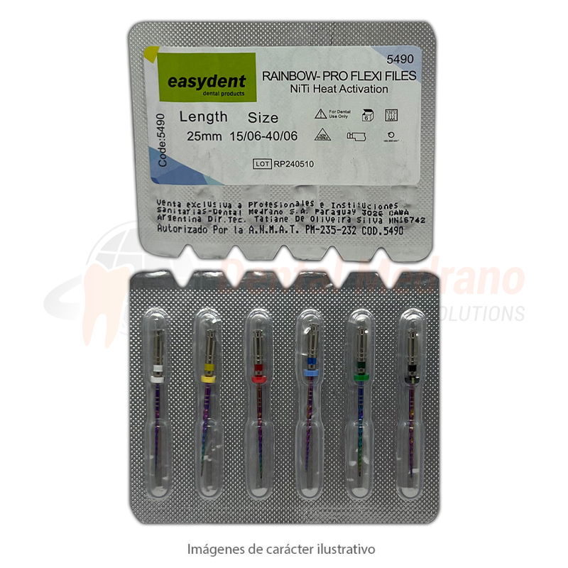 LIMAS PRO FLEXI FILE Rainbow C.Memory x6 25mm