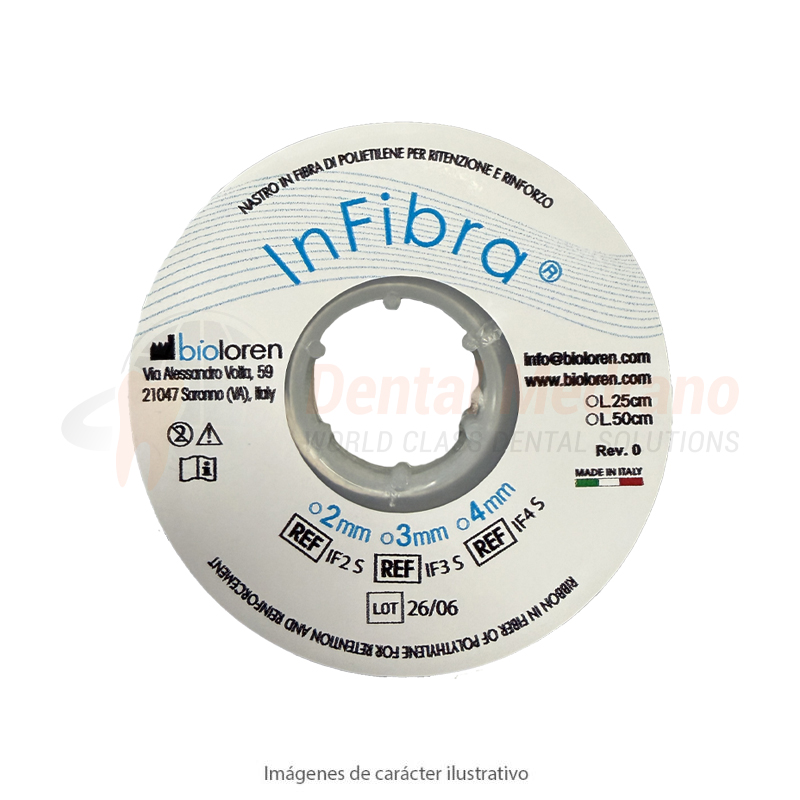 INFIBRA XF cinta trenzada ancho 1×0.14mm x25cm lar